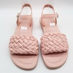 Steve Madden Big Girls Karina Ankle Strap Sandals Size 4 Faux Leather Pi…